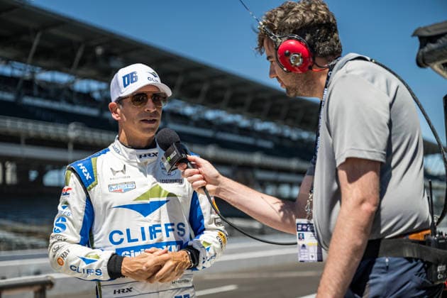May 14, 2026, Speedway, In, USA: NTT IndyCar, Indy Car, IRL, USA SERIES driver, HELIO CASTRONEVES (06) (BRA) of Sao Paulo, Brazil, takes questions from the media before the Indianapolis 500 at Indianapolis Motor Speedway in SPEEDWAY, IN, USA. NTT INDYCAR SERIES: May 14, 2026: Indianapolis 500: Helio Castroneves - ZUMAa161 20260514_aaa_a161_023 Copyright: xWalterxG.xArcexSr.x