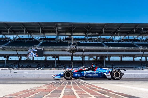 May 14, 2026, Speedway, In, USA: NTT IndyCar, Indy Car, IRL, USA SERIES driver, GRAHAM RAHAL (15) (USA) of New Albany, OH, crosses the yard of bricks during a practice session for the Indianapolis 500 race at the Indianapolis Motor Speedway in SPEEDWAY IN. Speedway USA - ZUMAa161 20260514_aaa_a161_020 Copyright: xWalterxG.xArcexSr.x
