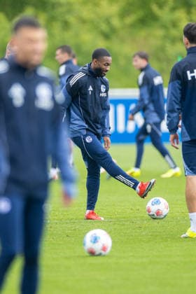 14.05.2026, Fussball, Training des FC Schalke 04. Moussa Sylla (FC Schalke 04). Gelsenkirchen Trainingsgelände FC Schalke 04 NRW Deutschland xRHR-FOTO YYx Copyright: RHR-FOTOx RHR-FOTO YY