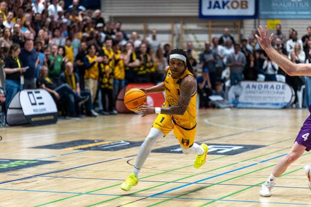 Phillip Montreal Russell (Bozic Estriche Knights Kirchheim, 01) GER, Bozic Estriche Knights Kirchheim vs. BG Goettingen, BARMER 2. Basketball Bundesliga, Playoffs Spiel 4, Saison 2025 2026, 14.05.2026 GER, Bozic Estriche Knights Kirchheim vs. BG Goettingen, BARMER 2. Basketball Bundesliga, Playoffs Spiel 4, Saison 2025 2026, 14.05.2026 Goeppingen Copyright: xEibner-Pressefoto NinaxSanderx EP_NSR
