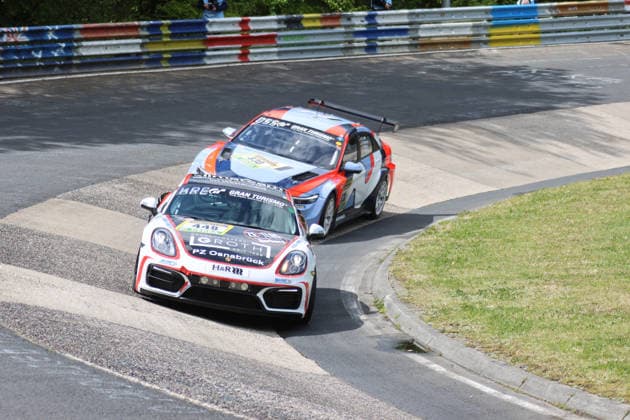 RECORD DATE NOT STATED 448 Christian Weber (Herborn GER) Christian Knoetschke (Berlin GER) Alexander Mueller (Ehringshausen GER) Dr. Torsten Krey (Herborn GER), Porsche Cayman S, Team: Overtakerracing x tm-racing.org (GER) und 830 Marc Basseng (Rosenbach GER) Manuel Lauck (Saarburg GER) Nico Bastian (GER) Mikel Azcona (ESP), Hyundai Elantra N TCR, Team: Hyundai Motorsport N (GER) GER, Motorsport, 54. ADAC Ravenol 24H-Rennen Nuerburgring 2025, Qualifying, Donnerstag, Nuerburg, 15.05.2026 GER, Motorsport, 54. ADAC Ravenol 24H-Rennen Nuerburgring 2025, Qualifying, Donnerstag, Nuerburg, 15.05.2026 Nuerburg Copyright: xEibner-Pressefoto JuergenxAugstx EP_JAT