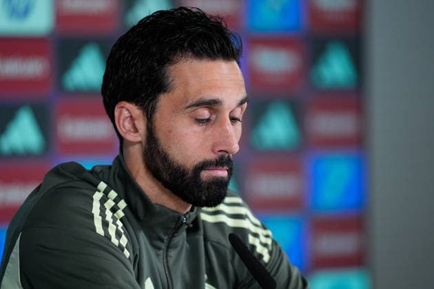 May 16, 2026, Valdebebas, Madrid, Spain: Alvaro Arbeloa, head coach of Real Madrid, attends his press conference, PK, Pressekonferenz during the training day of Real Madrid ahead the Spanish League, LaLiga EA Sports, football match against Sevilla FC at Ciudad Deportiva Real Madrid on May 16, 2026, in Madrid, Spain. Alvaro Arbeloa Press Conference For Real Madrid - Laliga Ea Sports - ZUMAa181 20260516_zaa_a181_002 Copyright: xDennisxAgyemanx