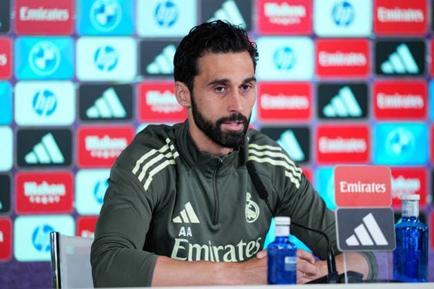 May 16, 2026, Valdebebas, Madrid, Spain: Alvaro Arbeloa, head coach of Real Madrid, attends his press conference, PK, Pressekonferenz during the training day of Real Madrid ahead the Spanish League, LaLiga EA Sports, football match against Sevilla FC at Ciudad Deportiva Real Madrid on May 16, 2026, in Madrid, Spain. Alvaro Arbeloa Press Conference For Real Madrid - Laliga Ea Sports - ZUMAa181 20260516_zaa_a181_027 Copyright: xDennisxAgyemanx