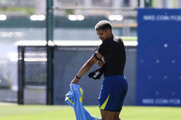 May 16, 2026, Sant Joan Despi, Barcelona, SPAIN: Ronald Araujo during the training day of FC Barcelona, Barca ahead the Spanish League, Laliga EA Sports, football match against Real Betis at Ciudad Esportiva Joan Gamper on May 16, 2026 in Sant Joan Despi, Barcelona, Spain. Sant Joan Despi SPAIN - ZUMAa181 20260516_zaa_a181_100 Copyright: xJavierxBorregox