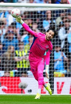 Manchester City goalkeeper James Trafford Chelsea v Manchester City, Emirates FA Cup Final, Football, Wembley Stadium, London, UK - 16 May 2026London Wembley Stadium United Kingdom EDITORIAL USE ONLY No use with unauthorised audio, video, data, fixture lists, club league logos or live services. Online in-match use limited to 120 images, no video emulation. No use in betting, games or single club league player publications. Copyright: xJavierxGarcia Shutterstockx 16876844gc