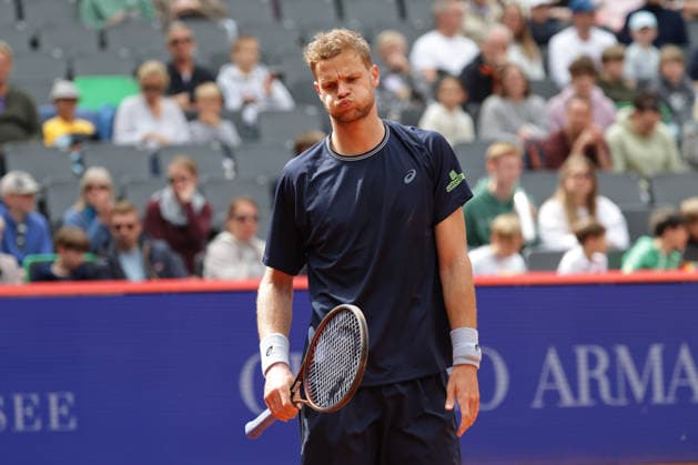 2026.05.18, xFSx, Bitpanda Open Hamburg ATP500, Herren-Tennistunier in Hamburg , Am Rothembaum in Hamburg , Yannick Hanfmann (GER) enttaeuscht, enttaeusch schauend, dissapointed, traurig, frustriert, frust, gefrustet Copyright: HMBxMedia FernandoxSoares