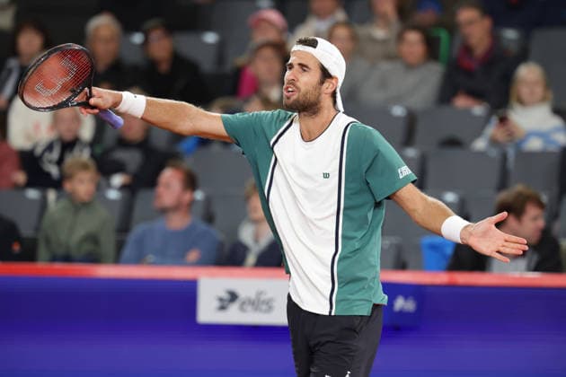 2026.05.20, xFSx, Bitpanda Open Hamburg ATP500, Achtelfinale, Herren-Tennistunier in Hamburg , Am Rothembaum in Hamburg , Karen Khachanov enttaeuscht, enttaeusch schauend, dissapointed, traurig, frustriert, frust, gefrustet Copyright: HMBxMedia FernandoxSoares