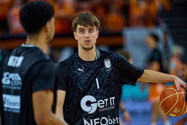 Zachary Ensminger (BMA365 Bamberg Baskets, 01) GER, ratiopharm ulm vs. Bamberg Baskets, Basketball, Playoffs, Viertelfinale, 3. Spiel, EasyCredit BBL, Spielzeit 2025 2026, 23.05.2026 GER, ratiopharm ulm vs. Bamberg Baskets, Basketball, Playoffs, Viertelfinale, 3. Spiel, EasyCredit BBL, Spielzeit 2025 2026, 23.05.2026 Neu-Ulm Copyright: xEibner-Pressefoto GeraldxOelze-dexStoppanyx EP_ODS