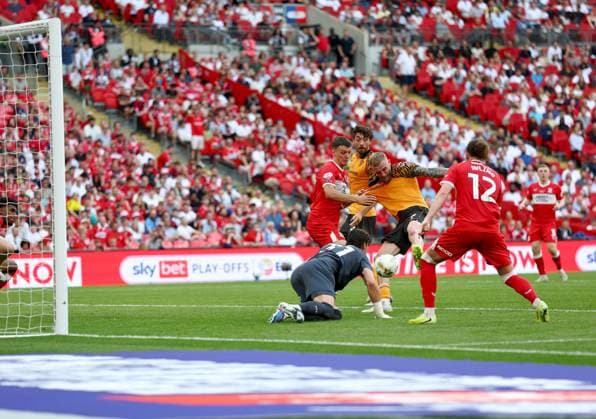 Oliver McBurnie of Hull City scores their side s first goal of the game Hull City v Middlesbrough, EFL Sky Bet Championship, Play-Off Final, Football, Wembley Stadium, London, UK - 23 May 2026London Wembley Stadium United Kingdom EDITORIAL USE ONLY No use with unauthorised audio, video, data, fixture lists, club league logos or live services. Online in-match use limited to 120 images, no video emulation. No use in betting, games or single club league player publications. Copyright: xSimonxDael Shutterstockx 16887368cz