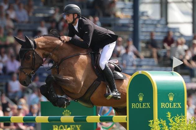 Richard Vogel (GER) mit Pferd United Call JPS, Sohn von Spitzenpferd United Touch, S9 - Preis des Handwerks, Youngster-Tour Finale, CSIYH1* - Springprüfung mit Stechen für junge Pferde , Weltfest des Pferdesports, World Equestrian Festival, TSCHIO Aachen 2026, TSCHIO statt CHIO 2026, Aachener Soers, 22. bis 24. Mai 2026, Reitsport, 24.05.2026, Aachen Aachener Soers Deutschland