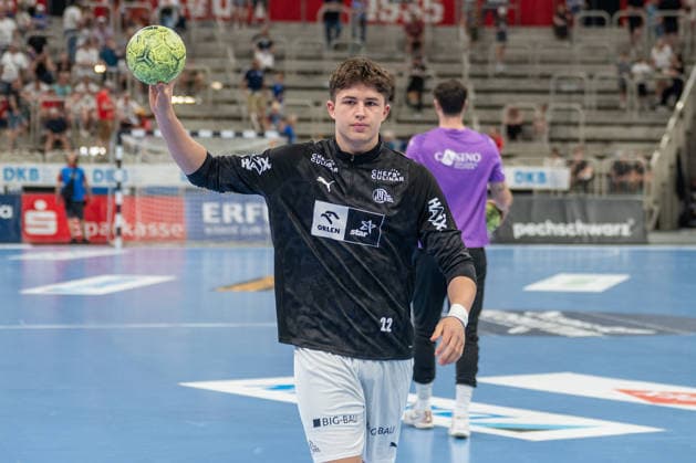 Rasmus Ankermann (THW Kiel, 22) vor dem Spiel. Bergischer HC vs. THW KIel, Handball, DAIKIN HBL, 32. Spieltag, Saison 2025 2026, 24.05.2026 Bergischer HC vs. THW Kiel, Handball, DAIKIN HBL, 32. Spieltag, Saison 2025 2026, 24.05.2026 Duesseldorf Copyright: xEibner-Pressefoto ThomasxHaeslerx EP_THR