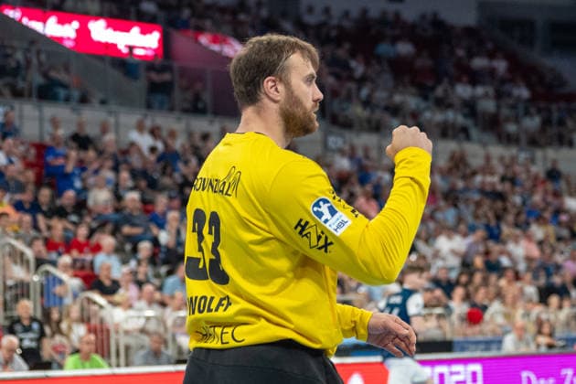 Andreas Wolff (THW Kiel, 33) bejubelt eine gelungene Abwehr. Bergischer HC vs. THW KIel, Handball, DAIKIN HBL, 32. Spieltag, Saison 2025 2026, 24.05.2026 Bergischer HC vs. THW Kiel, Handball, DAIKIN HBL, 32. Spieltag, Saison 2025 2026, 24.05.2026 Duesseldorf Copyright: xEibner-Pressefoto ThomasxHaeslerx EP_THR