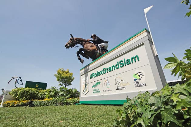 Sieger, 1. Platz, Richard Vogel (GER) mit Pferd United Touch S, Rolex Grand Slam of Show Jumping, Springprüfung mit zwei Umläufen und Stechen, Weiter auf dem Weg zum Rolex Grand Slam Spruce Meadows, CHIO Aachen, The Dutch Masters, CHI de Geneve , Weltfest des Pferdesports, World Equestrian Festival, TSCHIO Aachen 2026, TSCHIO statt CHIO 2026, Aachener Soers, 22. bis 24. Mai 2026, Reitsport, 24.05.2026, Aachen Aachener Soers Deutschland