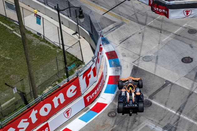 May 31, 2026, Detroit, Michigan, USA: IndyCar, Indy Car, IRL, USA SERIES driver, ROMAIN GROSJEAN (18) (CHE) of Geneva, Switzerland, races through the turns during the Detroit Grand Prix at the Streets of Detroit in DETROIT Michigan. INDYCAR SERIES: May 31, 2026: Detroit Grand Prix: Romain Grosjean - ZUMAa161 20260531_aaa_a161_020 Copyright: xDavidxDahl GMGx