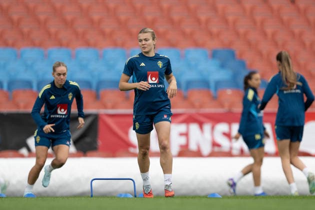 260604 Beata Olsson of the Swedish women s national football team during a training session on June 4, 2026 in Gothenburg. Photo: Daniel Stiller BILDBYRAN kod DS DS0583 fotboll football soccer fotball vm-kval kval fifa womens world cup qualifier qualifier träning practice training sverige sweden dam bbeng Copyright: DANIELxSTILLER BB260604DS005
