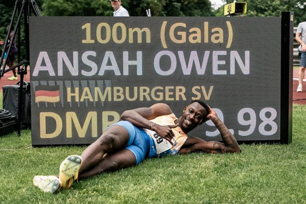 Owen Ansah (Hamburger SV, 89, 100m Maenner), GER, Leichtathletik, Athletics, Sparkassen Gala, Regensburg, 06.06.2026, GER, Leichtathletik, Athletics, Sparkassen Gala, Regensburg, 06.06.2026 Regensburg Copyright: xStefanxMayerx EP_SMR