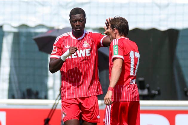 Ragnar Prince Friedel Ache (1. FC Köln) bejubelt seinen Treffer zum 1:0 mit Alessio Castro-Montes (1. FC Köln), Friendly match, 1. FC Köln v Hertha BSC Berlin, Koasastadion am 31. July 2026 in St. Johann in Tirol, Österreich. (Foto von Marco Steinbrenner DeFodi Images) Ragnar Prince Friedel Ache (1. FC Köln) celebrates after scoring his teams first goal with Alessio Castro-Montes (1. FC Köln), Friendly match, 1. FC Köln v Hertha BSC Berlin, Koasastadion, July 31, 2026 in St. Johann in Tirol, Austria. (Photo by Marco Steinbrenner DeFodi Images) -