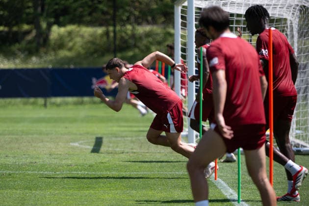 Sprinttests bei 35 Grad im Schatten, RB Leipzig, Fussball, Trainingslager Austria, Saison Vorbereitung, Saison 2026 2027, GER, 04.08.2026, Eibner-Pressefoto Andreas Ulmer RB Leipzig, Fussball, Trainingslager Austria, Saison Vorbereitung, Saison 2026 2027, GER, 04.08.2026, Copyright: xEibner-Pressefoto AndreasxUlmerx EP_AUR