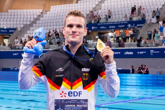 France, Paris, Centre Aquatique Olympique Metropole du Grand Paris, 05.08.2026, European Aquatics Championships Artistic Swimming, Day 6, Mens 3m Springboard Final, Moritz Wesemann of Germany, Photo by Eibner Pressefoto Tino Henschel European Aquatics Championships Artistic Swimming, Day 6, Mens 3m Springboard Final Paris Copyright: xEibnerxPressefotox