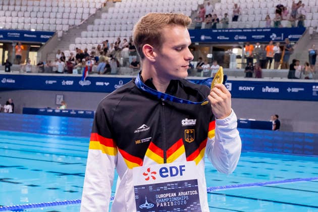 France, Paris, Centre Aquatique Olympique Metropole du Grand Paris, 05.08.2026, European Aquatics Championships Artistic Swimming, Day 6, Mens 3m Springboard Final, Moritz Wesemann of Germany, Photo by Eibner Pressefoto Tino Henschel European Aquatics Championships Artistic Swimming, Day 6, Mens 3m Springboard Final Paris Copyright: xEibnerxPressefotox