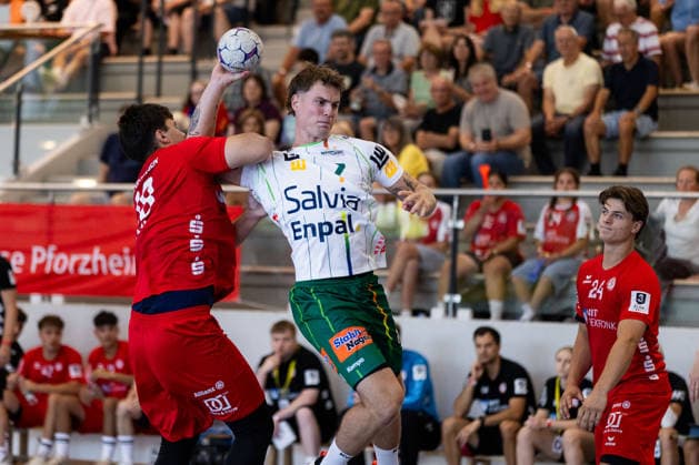 Victor KLOEVE (FRISCH AUF! Goeppingen, 07) erzielt ein Tor, Aktion, Torwurf GER, FRISCH AUF! Goeppingen vs. TSV Neuhausen Filder, Handball, Vorbereitung, Turnier, S-Cup Altensteig, Viertelfinale, Spielzeit 2026 2027, 07.08.2026, GER, FRISCH AUF! Goeppingen vs. TSV Neuhausen Filder, Handball, Vorbereitung, Turnier, S-Cup Altensteig, Viertelfinale, Spielzeit 2026 2027, 07.08.2026, Altensteig Copyright: xEibnerxPressefoto OliverxSchmidtx EP_OST