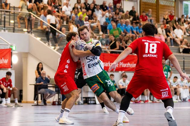Max BENEKE (FRISCH AUF! Goeppingen, 09) erzielt ein Tor, Aktion, Torwurf GER, FRISCH AUF! Goeppingen vs. TSV Neuhausen Filder, Handball, Vorbereitung, Turnier, S-Cup Altensteig, Viertelfinale, Spielzeit 2026 2027, 07.08.2026, GER, FRISCH AUF! Goeppingen vs. TSV Neuhausen Filder, Handball, Vorbereitung, Turnier, S-Cup Altensteig, Viertelfinale, Spielzeit 2026 2027, 07.08.2026, Altensteig Copyright: xEibnerxPressefoto OliverxSchmidtx EP_OST