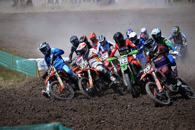 V.l. Max Bülow ( 244,GER), Axel Billottet ( 288,FRA), Trey Cox ( 37, RSA), Leo Paukovic ( 783, GER) und Jürgen Lehner ( 713, AUT). xettx, Deutschland, Gaildorf, 08.08.2026, Int. 61. Gaildorfer ADAC Motocross, 2026, Motocross, MX Masters, Last Chance Rennen, Auf der Wacht