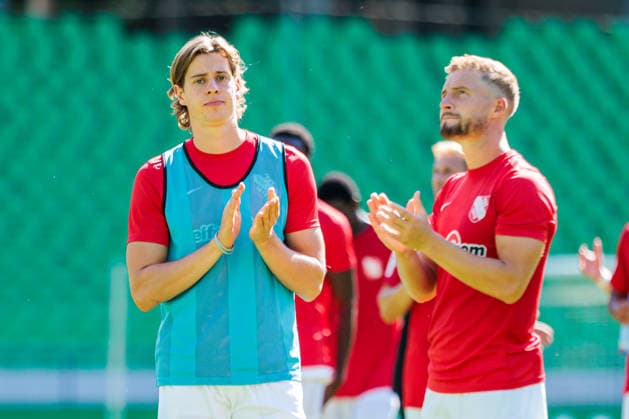 (L-R) Marc Richter (TSV Havelse 1912, 07), Timo Friedrich (TSV Havelse 1912, 30) zeigen sich nach Spielende enttaeuscht ueber die 2:3 Niederlage GER, TSV Havelse 1912 vs. VfB Stuttgart II, Fussball, 3. Liga, 1. Spieltag, Spielzeit 2026 2027, 08.08.2026 DFL Regulations prohibit any use of photographers as image sequences and or quasi-video. GER, TSV Havelse 1912 vs. VfB Stuttgart II, Fussball, 3. Liga, 1. Spieltag, Spielzeit 2026 2027, 08.08.2026 Hannover Copyright: xEibner-Pressefoto JanxRollingerx EP_JSK