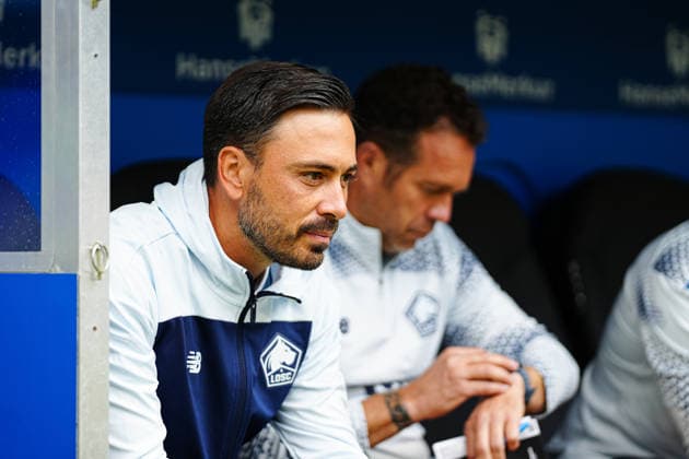 Davide Ancelotti (OSC Lille, Trainer) GER, Hamburger SV vs. OSC Lille, Fußball, Testspiel, Saison 2026 2027, 08.08.2026 GER, Hamburger SV vs. OSC Lille, Fußball, Testspiel, Saison 2026 2027, 08.08.2026 Hamburg Copyright: xEibner-Pressefoto MarcelxvonxFehrnx EP_MFN