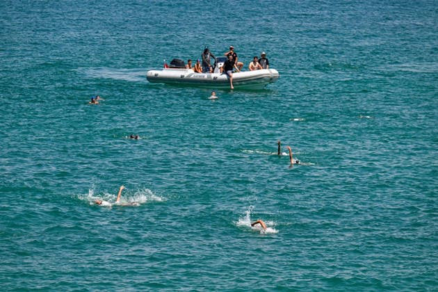 12th Van Sea Water Sports Festival kicks off on Lake Van VAN, TURKIYE - AUGUST 08: A view of participants and athletes taking part in the 12th Van Sea Water Sports Festival held at the Edremit-Gebze Water Sports Center on the shores of Lake Van in Van, Turkiye, on August 08, 2026. Organized to promote Lake Van and boost local tourism, the two-day event features Beach volleyball, Beachvolleyball and handball matches, flyboard demonstrations, canoeing, rowing, dragon boat races, and various recreational activities. Ozkan Bilgin Anadolu Van Turkey. Editorial use only. Please get in touch for any other usage. Copyright: x2026xAnadoluxOzkanxBilginx