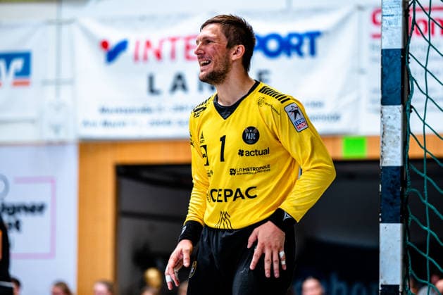 09.08.2026, xdobgx, Handball Heide-Cup 2026, HOJ Elite - Provence Aix v.l. Joze Baznik (PAUC Handball, 1) lächelnd, freundlicher Gesichtsausdruck, smiling, friendly expression, Portrait, Portraet, Einzelbild Schneverdingen