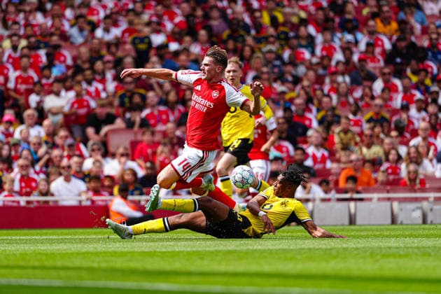Viktor Gyökeres (FC Arsenal, 14), Filippo Mane (Borussia Dortmund, 39) GER, FC Arsenal vs. Borussia Dortmund, Fußball, Emirates Cup 2026, Saison 2026 2027, 09.08.2026 GER, FC Arsenal vs. Borussia Dortmund, Fußball, Emirates Cup 2026, Saison 2026 2027, 09.08.2026 London Copyright: xEibner-Pressefoto MarcelxvonxFehrnx EP_MFN_P