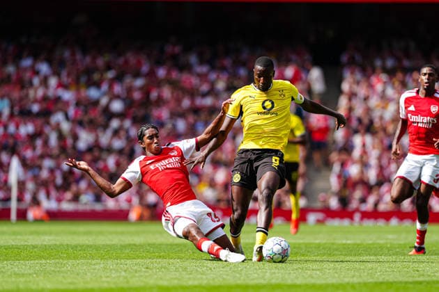 -89ars-, Serhou Guiassy (Borussia Dortmund, 09) GER, FC Arsenal vs. Borussia Dortmund, Fußball, Emirates Cup 2026, Saison 2026 2027, 09.08.2026 GER, FC Arsenal vs. Borussia Dortmund, Fußball, Testspiel, Saison 2026 2027, 09.08.2026 London Copyright: xEibner-Pressefoto MarcelxvonxFehrnx EP_MFN_P