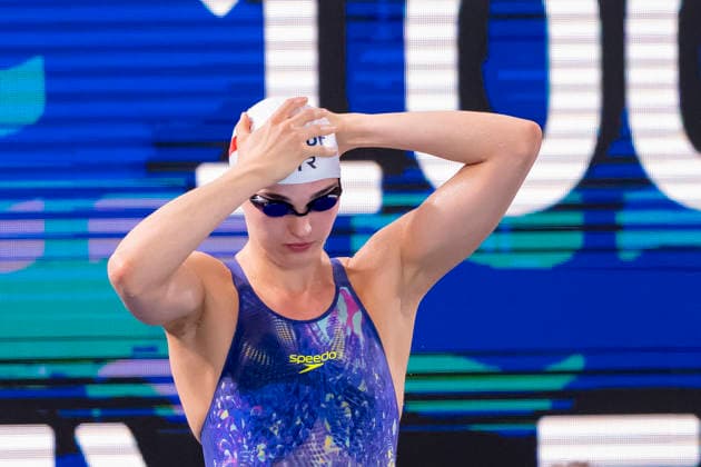 France, Paris, Centre Aquatique Olympique Metropole du Grand Paris, 10.08.2026, European Aquatics Championships Artistic Swimming, Day 11, Morning Session, Kornelia Fiedkiewicz of Poland, Photo by Eibner Pressefoto Tino Henschel European Aquatics Championships Artistic Swimming, Day 11, Morning Session Paris Copyright: xEibnerxPressefotox