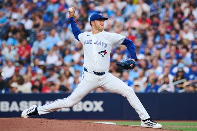 August 10, 2026, Toronto, On, Canada: Toronto Blue Jays Jameson Taillon (56) pitches against the Boston Red Sox during second inning MLB, Baseball Herren, USA action in Toronto, on Monday, Aug. 10, 2026. Canada News - August 10, 2026 - ZUMAc35_ 20260810_zaf_c35_113 Copyright: xSammyxKoganx