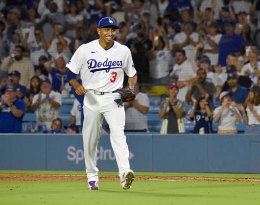 Los Angeles Dodgers closing pitcher Edwin Diaz reacts after securing his first save of August , closing out a 6-5 win over the Kansas City Royals after two blown saves in Arizona at Dodger Stadium in Los Angeles on Monday, August 10, 2026. LAP2026081001 JIMxRUYMEN