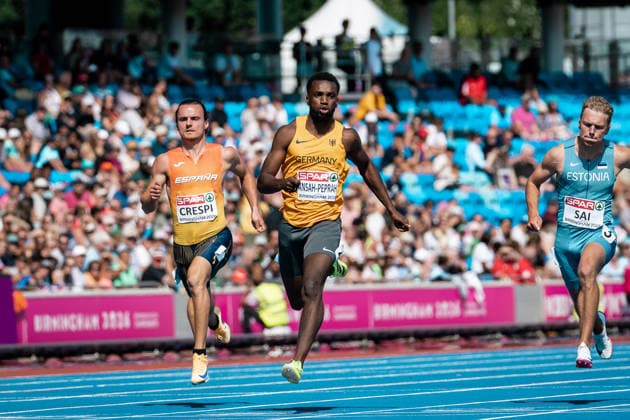 Lucas Ansah-Peprah (Hamburger SV, 100m Maenner), GBR, Leichtathletik, Athletics, European Athletics Championships 2026, Leichtathletik Europameisterschaft 2026, Birmingham 2026, 09.08.2026, GBR, Leichtathletik, Athletics, European Athletics Championships 2026, Leichtathletik Europameisterschaft 2026, Birmingham 2026, 09.08.2026 Birmingham Copyright: xStefanxMayerx EP_SMR