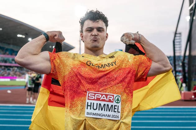 Merlin Hummel (Eintracht Frankfurt, Hammerwurf Maenner), GBR, Leichtathletik, Athletics, European Athletics Championships 2026, Leichtathletik Europameisterschaft 2026, Birmingham 2026, 09.08.2026, GBR, Leichtathletik, Athletics, European Athletics Championships 2026, Leichtathletik Europameisterschaft 2026, Birmingham 2026, 09.08.2026 Birmingham Copyright: xStefanxMayerx EP_SMR