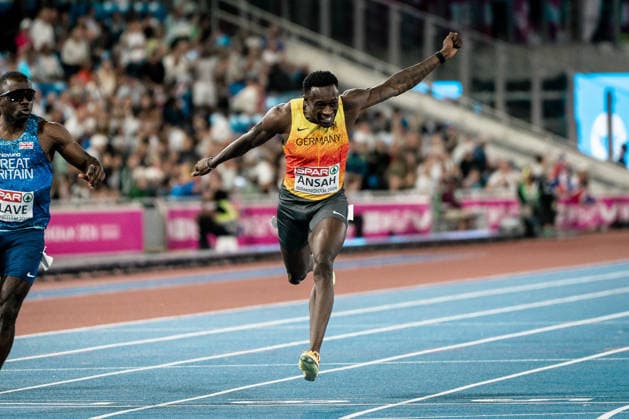 Owen Ansah (Hamburger SV, 100m Maenner), GBR, Leichtathletik, Athletics, European Athletics Championships 2026, Leichtathletik Europameisterschaft 2026, Birmingham 2026, 09.08.2026, GBR, Leichtathletik, Athletics, European Athletics Championships 2026, Leichtathletik Europameisterschaft 2026, Birmingham 2026, 09.08.2026 Birmingham Copyright: xStefanxMayerx EP_SMR