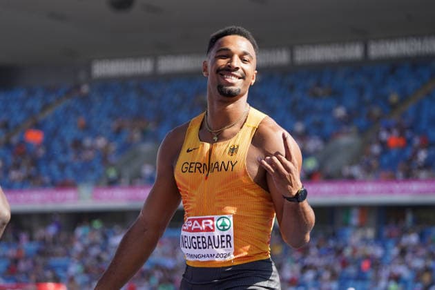 Birmingham , Leichtathletik, Athletics, Track and Field, EAA, Leichtathletik EM Birmingham 2026 European Championships birmingham 2026 , 10.08-17.08.2026, Alexander Stadium Birmingham, Grossbritannien , Decathlon, Zehnkampf, 100m Männer, 100m Men, Leo Neugebauer Deutschland, Germany GER Copyright Gladys Chai von der Laage