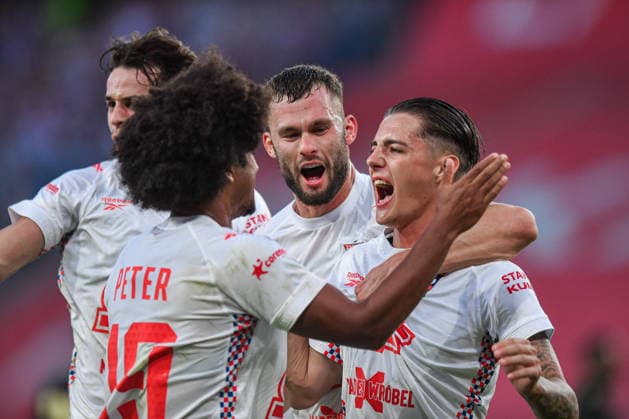 2026.08.13 Zabrze Pilka nozna Liga Europy UEFA Eliminacje 3 Rudna Kwalifikacji Ligi Europy Sezon 2026 2027 Gornik Zabrze - Ferencvaros N z Peter Federico Gonzalez Carmona, Erik Prekop, Kacper Urbanski, radosc, radosc po golu, radosc po bramce Foto Marcin Bulanda PressFocus 2026.08.13 Zabrze Football UEFA European League Qualifying Third Round Season 2026 2027 Gornik Zabrze - Ferencvaros Peter Federico Gonzalez Carmona, Erik Prekop, Kacper Urbanski, radosc, radosc po golu, radosc po bramce Credit: Marcin Bulanda PressFocus NEWSPIX.PL --- newspix.pl