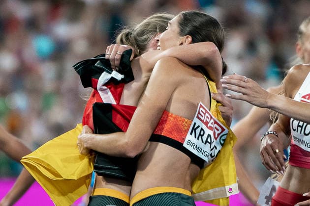 Olivia Guerth (Silversterlauf Trier, 3000m Hindernis Frauen), Gesa Felicitas Krause (Silversterlauf Trier, 3000m Hindernis Frauen), GBR, Leichtathletik, Athletics, European Athletics Championships 2026, Leichtathletik Europameisterschaft 2026, Birmingham 2026, 09.08.2026, GBR, Leichtathletik, Athletics, European Athletics Championships 2026, Leichtathletik Europameisterschaft 2026, Birmingham 2026, 09.08.2026 Birmingham Copyright: xStefanxMayerx EP_SMR