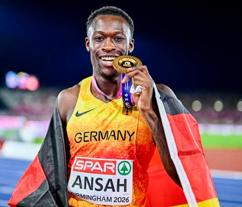 Owen ANSAH (Germany, Hamburger SV, 200m Men) GBR, European Athletics Championships, Athletics, 14.08.2026, GBR, European Athletics Championships, Athletics, 14.08.2026, Birmingham Copyright: xEibnerxPressefoto JanxPapenfussx EP_JPS