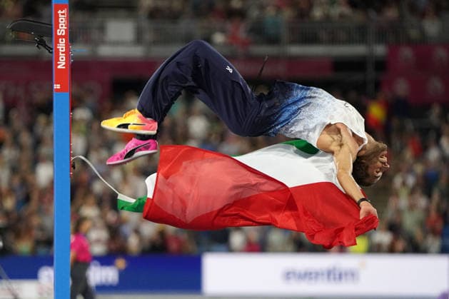 Birmingham , Leichtathletik, Athletics, Track and Field, EAA, Leichtathletik EM Birmingham 2026 European Championships birmingham 2026 , 10.08-17.08.2026, Alexander Stadium Birmingham, Grossbritannien , Hochsprung Finale Gianmarco Tamberi , Italien Italy, Salto Copyright Gladys Chai von der Laage