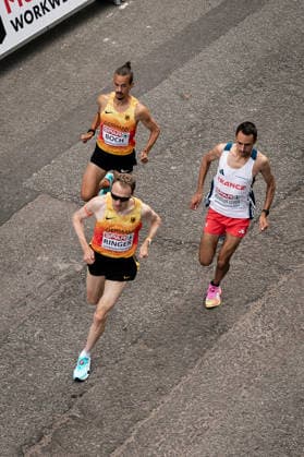 Richard Ringer (LC Rehlingen, Marathon Maenner), Simon Boch (Duesseldorf Athletics, Marathon Maenner), GBR, Leichtathletik, Athletics, European Athletics Championships 2026, Leichtathletik Europameisterschaft 2026, Birmingham 2026, 09.08.2026, GBR, Leichtathletik, Athletics, European Athletics Championships 2026, Leichtathletik Europameisterschaft 2026, Birmingham 2026, 09.08.2026 Birmingham Copyright: xStefanxMayerx EP_SMR