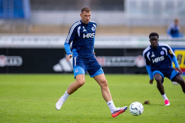 20.08.2026, Fussball, Training des FC Schalke 04. Edin Dzeko (FC Schalke 04), Gelsenkirchen Trainingsgelände FC Schalke 04 NRW Deutschland xRHR-FOTO YYx Copyright: RHR-FOTOx RHR-FOTO YY