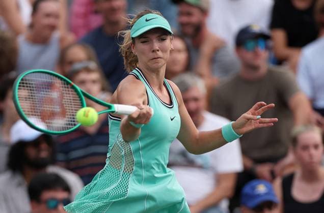 Katie Boulter of GBR in action 2026 US Open, Day One, USTA Billie Jean King National Tennis Center, New York, USA - 30 Aug 2026New York USTA Billie Jean King National T New York (NY) United States of America EDITORIAL USE ONLY No use with unauthorised audio, video, data, fixture lists, club league logos or live services. Online in-match use limited to 120 images, no video emulation. No use in betting, games or single club league player publications. Copyright: xEllaxLing Shutterstockx 17124547bq