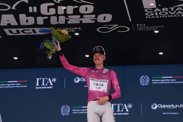 France s Dorian Godon of Netcompany Ineos Cyclamine jersey during the Giro d™Abruzzo, stage 4 from Silvi to Controguerra (182 km) - Abruzzo, Italy - Friday, September 18, 2026. - cycling. Copyright: xMassimoxPaolone LaPressex