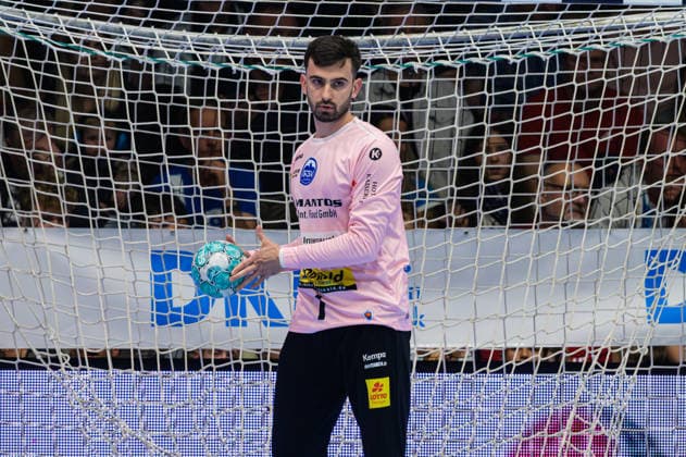 Matija Spikic (ThSV Eisenach, 01) GER, ThSV Eisenach gegen THW Kiel, 1. Opel Handballbundesliga, Handball, 5.Spieltag, Saison 2026 2027, 20.00 Uhr, 18.09.2026 GER, ThSV Eisenach gegen THW Kiel, 1. Opel Handballbundesliga, Handball, 5.Spieltag, Saison 2026 2027, 20.00 Uhr, 18.09.2026 Eisenach Copyright: xMartinxHerbstx