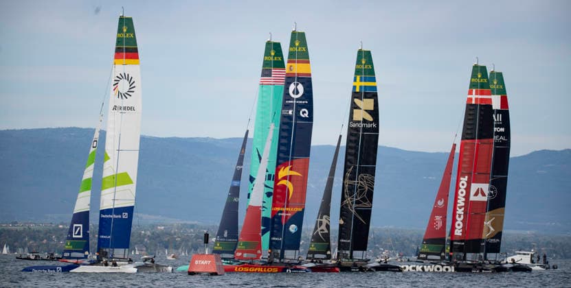 September 20, 2026, Geneva, Geneva, Switzerland: Geneva Switzerland, 09 20 2026: Several competitors at the start of the first race on Sunday during Rolex Switzerland Sail Grand Prix, Geneva, Rolex Switzerland Sail Grand Prix, Geneva which was also the second edition of the Rolex Switzerland Sail Grand Prix, Geneva and took place at Geneva Yacht Club in Geneva, Switzerland. Sailing 26: Rolex Switzerland Sail Grand Prix, Geneva - ZUMAd206 20260920_zip_d206_027 Copyright: xEricxDubostx